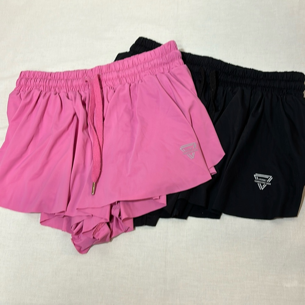 Two pair of Wsirmet 2 in 1 Doubke Layer Shorts